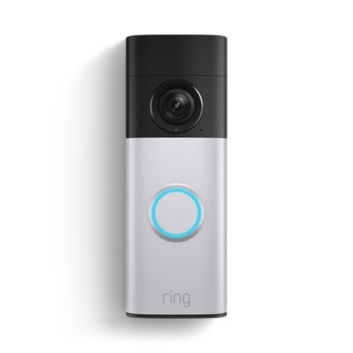 Ring - Battery Doorbell Pro (newest model) Retinal 4K with wide-angle video, up to 10x Zoom, Night Vision, and Ultra Battery Pk - Deep Silver