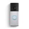 Ring - Battery Doorbell Plus (newest model) Retinal 2K with wide-angle video, up to 6x Zoom, Night Vision and Battery Pack - Nickel Silver-Front_Standard
