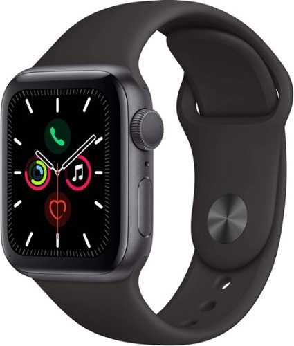 Refurbished Excellent - Apple Refurbished Watch Series 4 Aluminum 40mm A1977 (GPS Only, No Cellular) - Space Gray - (2018)-Front_Standard 