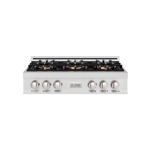 ZLINE - 36 in. Wide 6 Burner Classic Gas with DuoPro Cooktop (PCRTS-36) - Satin Stainless Steel-Front_Standard 