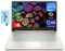HP - 14 Laptop 14.0 HD (Intel Celeron N4500, 4GB DDR4, 64GB SSD, Intel UHD, Win 11 Home S-Mode) w/USB Hub - Pale Rose Gold Natural Silver-Front_Standard