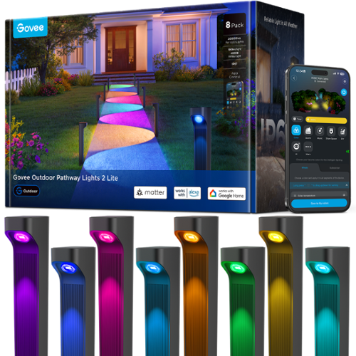 Govee - Outdoor Pathway Lights 2 Lite，8pack-Front_Standard 