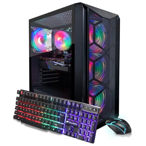 STGAubron - Gaming PC Computer Desktop, AMD Ryzen 5 5500G up to 4.2Ghz, GeForce RTX 3060 12G, 16G DDR4 RAM, 1T SSD, WIN11H - Black-Front_Standard 