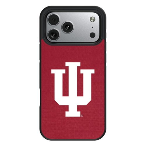 Keyscaper - NCAA - Indiana Hoosiers Bump Case with 8.2ft Drop Protection - 16 Pro Max - Multicolor-Front_Standard 