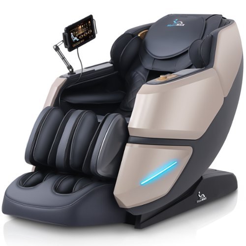 MassaMax - MT339 4D Full Body Stretch Massage Chair ,Body Scan,Extended Footrest&Foot Rollers,Heat - Magic Black-Front_Standard 