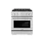 Front. ZLINE - 30" Paramount Gas Range w/ Convection Oven in Stainless Steel w/ 4 Brass Burners (SGR-BR-30) - Stainless Steel.