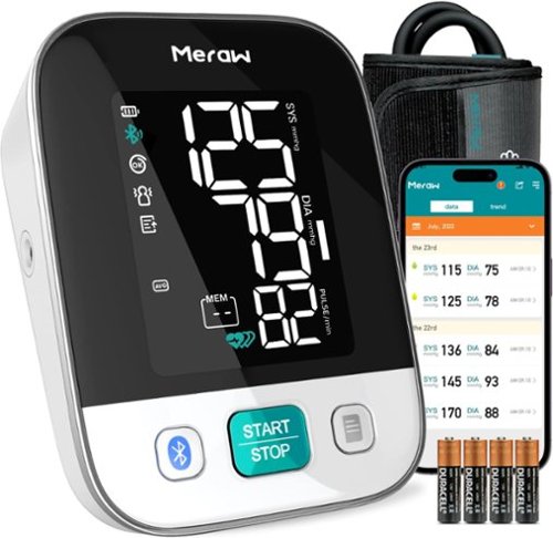 Meraw Cedar White Blood Pressure Monitor - White INTERNATIONAL SHIPPING