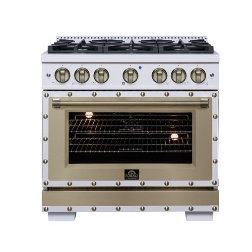 Forno Appliances - Valente 36" Dual Fuel Range - White