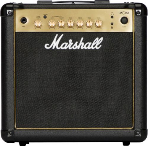 Marshall - MG15GR Combo Guitar Amp with Reverb and 3-band EQ - Black