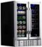 NewAir - Refurbished 18-Bottle Wine and 60-Can Dual Zone Beverage Cooler - Stainless Steel-Front_Standard