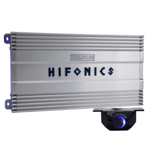 Hifonics - BG-3300.1D Brutus Gamma Mono D 3300W Car Audio Subwoofer Amp, Bass Knob - Silver-Front_Standard 
