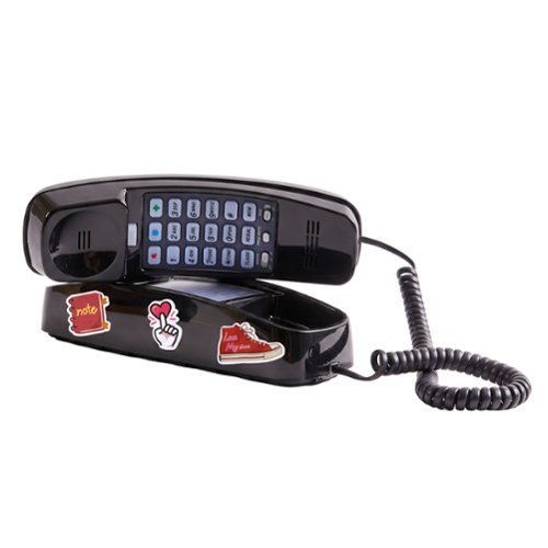 Ooma - VoIP MyPhone Safe Phone for Kids Bundle with Telo Base Station, Wired Phone, and Home Phone Service - Black