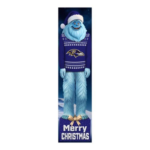 Fan Creations - Baltimore Ravens 48" Yeti Christmas Leaner - Multicolor-Front_Standard 