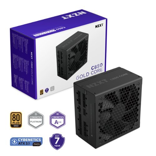 NZXT Gold Core 850W ATX 3.1 / PCIE 5.1 80 Plus Gold Cybenetics Platinum Fully Modular Power Supply - Black WORLDWIDE DELIVERY
