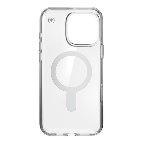 Speck - Presidio Perfect Clear ClickLock Case with MagSafe for Apple iPhone 16 Pro Max - Clear/Chrome