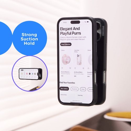 PopSockets MagSafe Suck-Up Universal Magnetic Suction Grip & Mount with Adapter Ring for Cell Phones - Frost GLOBAL SHIPPING