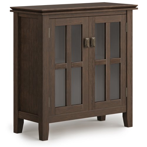 Simpli Home - Artisan Low Storage Cabinet - Farmhouse Brown-Front_Standard 