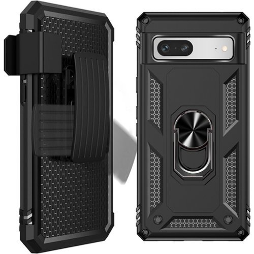 SaharaCase Military Kickstand Series with Belt Clip Case for Google Pixel 7a - Black HOW TO BUY