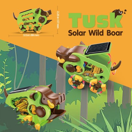 Elenco Teach Tech Tusk Wild Boar Solar Robot Crawler STEM Building Set for Kids WORLDWIDE DELIVERY