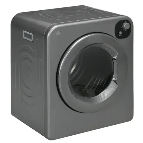 Front. Homcom - Portable Clothes Dryer, 120V 1300W Compact Laundry Dryer with Intelligent Drying, Front Electric Dryer for Apartments - Grey.