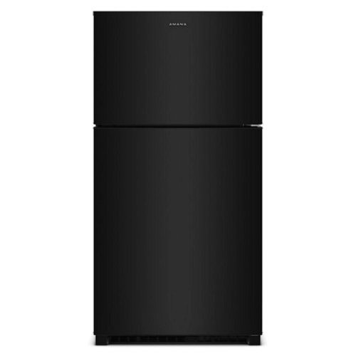 Amana - 33 in. Wide 21.3 cu. ft. Top-Freezer Refrigerator With Dual Crisper Drawers - Black