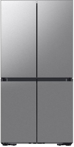  Samsung - 36 in. Wide Bespoke 22 cu. ft. Counter Depth 4-Door French Door Refrigerator with Zero Clearance Fit and Sphere Ice - Stainless Steel