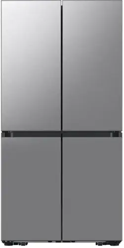 Front. Samsung - 36 in. Wide Bespoke 22 cu. ft. Counter Depth 4-Door French Door Refrigerator with Zero Clearance Fit and Sphere Ice - Stainless.