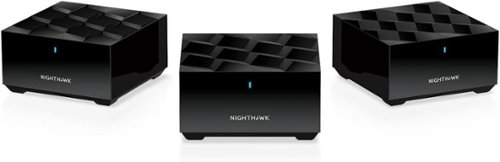 NETGEAR - Nighthawk Tri-Band Whole Home Mesh WiFi 6 System (MK73S) – Router + 2 Satellite Extenders - 3Gbps Speed - Covera