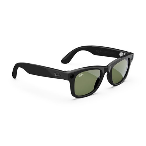 Ray-Ban Meta Wayfarer Large glasses with Meta AI, Audio, Photo, Video Compatibility - Green Lenses - Shiny Black BUY IN EUROPE