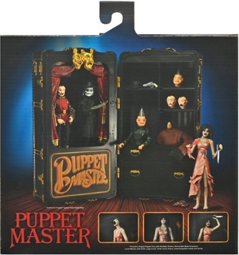 NECA Puppet Master -7 Scale Action Figure - Leech Woman and Toulon's Puppet Case GLOBAL SHIPPING