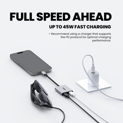 XREAL HUB Power Adapter for AR Glasses, 45W Fast Charging, 1080p 120Hz Display Passthrough for iPhone 16/15, Steam/ROG, Switch - Black GLOBAL SHIPPING