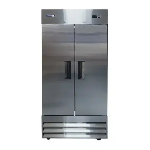 Front. Magic Chef - Commercial 27.6 cu. ft. Double Door Refrigerator in Stainless Steel - Stainless Steel.