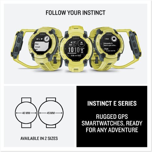 Garmin Instinct E GPS Smartwatch 45 mm Fiber-reinforced Polymer - Electric Lime with Electric Lime Band GLOBAL SHIPPING