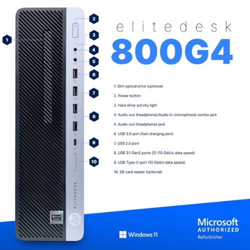 HP Refurbished Excellent EliteDesk 800G4 Desktop Computer Intel i5