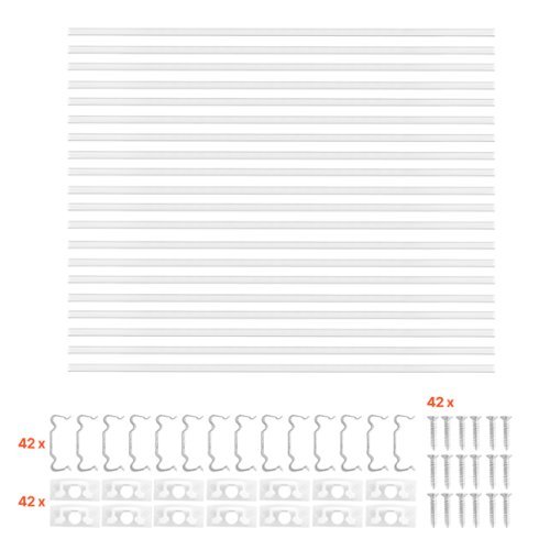 VEVOR - 20-Pack 3.3 ft/1M V Shape LED Aluminum Channel, with Milky Cover, End Caps and Mounting Clips, Aluminum Profile - Silver-Front_Standard 