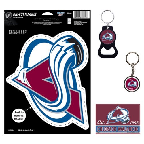 WinCraft - Colorado Avalanche 4-Pack Key Rings and Magnets Set - Multicolor-Front_Standard 