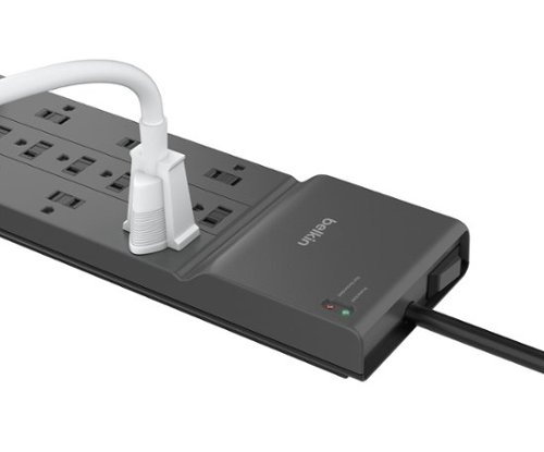 Belkin Surge Protector for Home/Office with 12 AC outlets, 8-foot cord, 3940 joules of surge protection, and a $300,000 CEW - Black GLOBAL SHIPPING