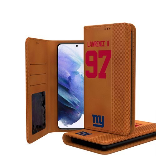 Keyscaper - NFL - Dexter Lawrence II New York Giants Galaxy Folio Case - S24 - Brown-Front_Standard 