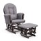 Storkcraft - Hoop Glider and Ottoman - Espresso/Gray Swirl-Front_Standard