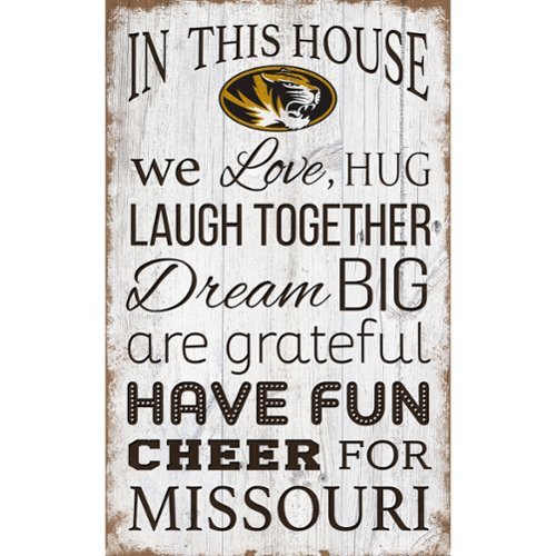 Fan Creations - Missouri Tigers 11'' x 19'' Team In This House Sign - Multicolor-Front_Standard 