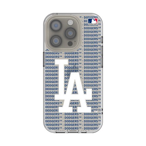 Keyscaper - MLB - Los Angeles Dodgers Text Backdrop Clear iPhone Case - 16e - Multicolor-Front_Standard 