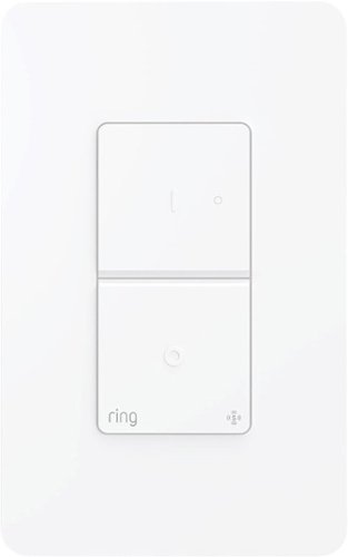 Ring - Smart Light Switch helps deter intruders, set routines, on Amazon Sidewalk no base station needed, neutral wire required - White