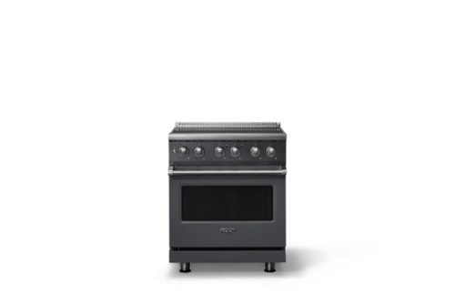 Viking - 30 in. Wide 4 Elements Pro 5 Series 4.7 Cu. Ft. Freestanding Induction Convection Range - Cast Black