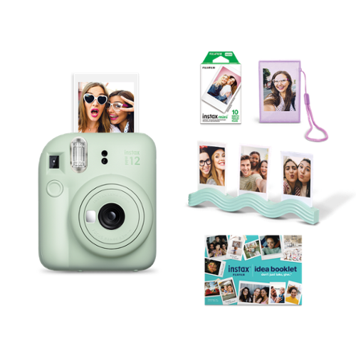 Fujifilm instax mini 12 Instant Camera Holiday Bundle 2026 - Mint Green INTERNATIONAL SHIPPING