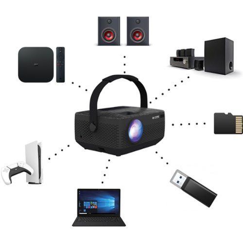 Core Innovations 1280 x 720 LCD Projector Portable Projector - Black GLOBAL SHIPPING