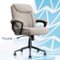 Click365 - Transform 1.0 Upholstered Desk Office Chair - Fabric - Beige-Front_Standard