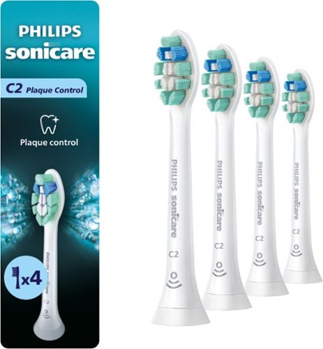 Philips Sonicare - C2 Plaque Control - Replacement Toothbrush Heads, 4 Pack, HX9024/77 - White-Front_Standard 