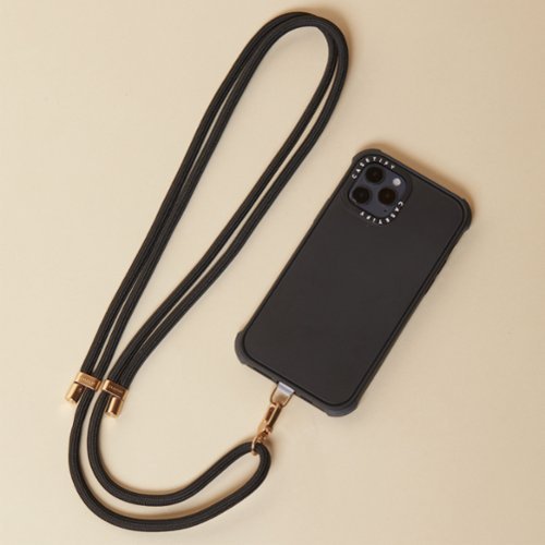 CASETiFY Rope Cross-body Phone Strap Compatible with Most Cell Phone Devices - Black/Gold WHERE TO BUY