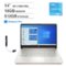 HP - 14 Laptop 14.0 HD (Intel Celeron N4500, 16GB DDR4, 512GB PCIe SSD, Intel UHD, Win 11 Pro) w/USB Hub - Pale Rose Gold Natural Silver-Front_Standard