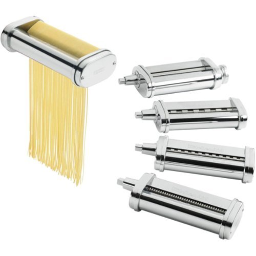 5-PC. Pasta Deluxe Set for KitchenAid Stand Mixers - Stainless Steel-Front_Standard 